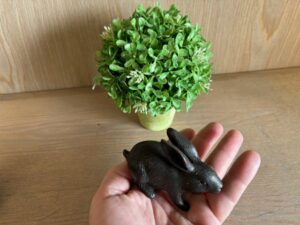 Rabbit Memorial Cremation Urn Bronze Sculpture