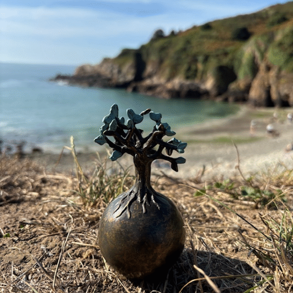 Tree Memorial Cremation Urn Mini Bronze Sculpture